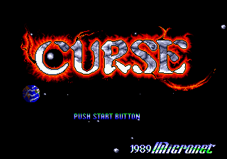 Curse title screen for Sega Mega Drive